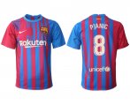Wholesale Cheap Men's 2021-2022 Club Barcelona home aaa version red 8 Nike Soccer Jerseys