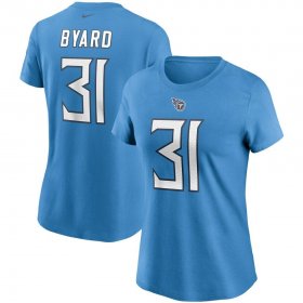 Wholesale Cheap Tennessee Titans #31 Kevin Byard Nike Women\'s Team Player Name & Number T-Shirt Light Blue