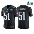 Wholesale Cheap Men's Philadelphia Eagles #51 Cam Jurgens Black Super Bowl LVII Vapor Untouchable Limited Stitched Jersey