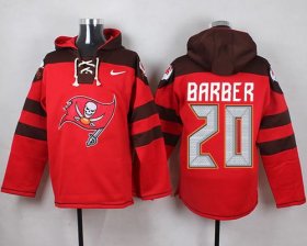 Wholesale Cheap Nike Buccaneers #20 Ronde Barber Red Player Pullover NFL Hoodie