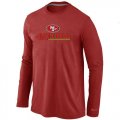 Wholesale Cheap Nike San Francisco 49ers Authentic Logo Long Sleeve T-Shirt Red