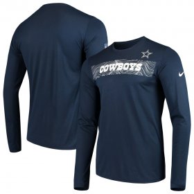Wholesale Cheap Dallas Cowboys Nike Sideline Seismic Legend Long Sleeve T-Shirt Navy