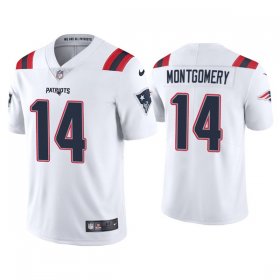 Wholesale Cheap Men\'s New England Patriots #14 Ty Montgomery White Vapor Untouchable Limited Stitched Jersey