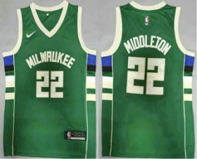 Wholesale Cheap Men\'s Milwaukee Bucks #20 Khris Middleton Green 2021 Nike Swingman Stitched Jersey
