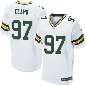 Wholesale Cheap Nike Packers #97 Kenny Clark White Men\'s Stitched NFL Elite Jersey
