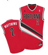Wholesale Cheap Portland Trail Blazers #2 Wesley Matthews Red Swingman Jersey