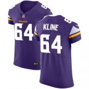Wholesale Cheap Nike Vikings #64 Josh Kline Purple Team Color Men's Stitched NFL Vapor Untouchable Elite Jersey