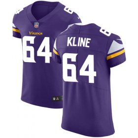 Wholesale Cheap Nike Vikings #64 Josh Kline Purple Team Color Men\'s Stitched NFL Vapor Untouchable Elite Jersey