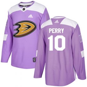 Wholesale Cheap Adidas Ducks #10 Corey Perry Purple Authentic Fights Cancer Youth Stitched NHL Jersey