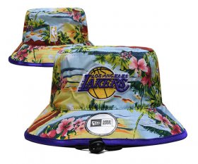 Wholesale Cheap Los Angeles Lakers Stitched Bucket Hats 055