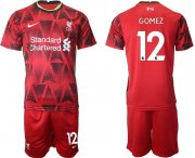 Wholesale Cheap Men 2021-2022 Club Liverpool home red 12 Nike Soccer Jersey
