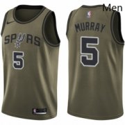 Wholesale Cheap Mens Nike San Antonio Spurs 5 Dejounte Murray Swingman Green Salute to Service NBA Jersey