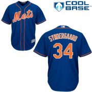 Wholesale Cheap Mets #34 Noah Syndergaard Blue Cool Base Stitched Youth MLB Jersey