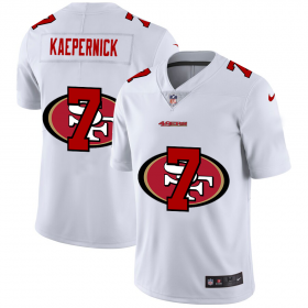 Wholesale Cheap San Francisco 49ers #7 Colin Kaepernick White Men\'s Nike Team Logo Dual Overlap Limited NFL Jersey