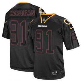 Wholesale Cheap Nike Redskins #91 Ryan Kerrigan Lights Out Black Men\'s Stitched NFL Elite Jersey