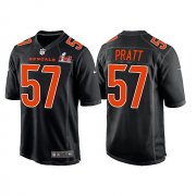 Wholesale Cheap Men's Cincinnati Bengals #57 Germaine Pratt 2022 Black Super Bowl LVI Game Stitched Jersey