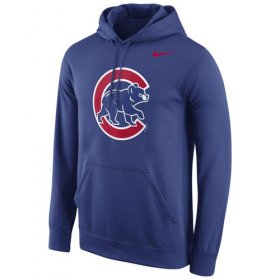 Wholesale Cheap Chicago Cubs Nike Logo Performance Pullover Royal MLB Hoodie