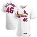 Wholesale Cheap St. Louis Cardinals #46 Paul Goldschmidt Men's Nike White Home 2020 Authentic Player MLB Jersey