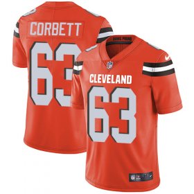 Wholesale Cheap Nike Browns #63 Austin Corbett Orange Alternate Men\'s Stitched NFL Vapor Untouchable Limited Jersey