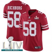 Wholesale Cheap Nike 49ers #58 Weston Richburg Red Super Bowl LIV 2020 Team Color Men's Stitched NFL Vapor Untouchable Limited Jersey