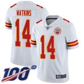 Wholesale Cheap Nike Chiefs #14 Sammy Watkins White Men\'s Stitched NFL 100th Season Vapor Limited Jersey