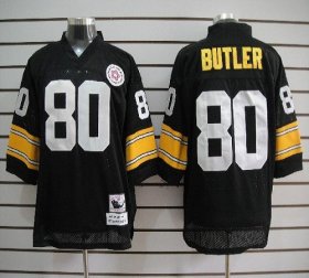 Wholesale Cheap Mitchell And Ness Steelers #80 Jack Butler Black Stitched NFL Jersey