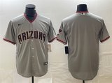 Men's Arizona Diamondbacks Blank Gray Cool Base Stitched Baseball Jersey