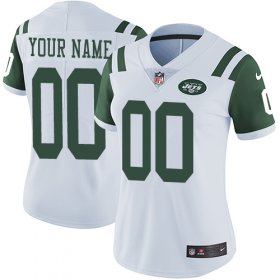 Wholesale Cheap Nike New York Jets Customized White Stitched Vapor Untouchable Limited Women\'s NFL Jersey