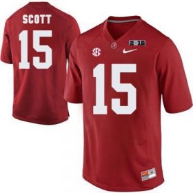 Wholesale Cheap Men\'s Alabama Crimson Tide #15 JK Scott Red 2016 BCS College Football Nike Limited Jersey