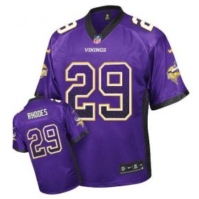 Wholesale Cheap Nike Vikings #29 Xavier Rhodes Purple Team Color Men\'s Stitched NFL Elite Drift Fashion Jersey