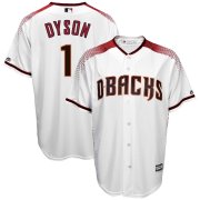 Wholesale Cheap Arizona Diamondbacks #1 Jarrod Dyson Majestic White Home Cool Base Player Jersey