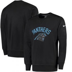Wholesale Cheap Men\'s Carolina Panthers Nike Black Sideline Circuit Performance Sweatshirt