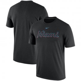 Wholesale Cheap Miami Marlins Nike Batting Practice Logo Legend Performance T-Shirt Black