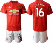 Wholesale Cheap Men 2020-2021 club Manchester United home 16 red Soccer Jerseys