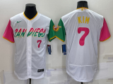 Wholesale Men's San Diego Padres #7 Ha Seong Kim Number White 2022 City Connect Flex Base Stitched Jersey