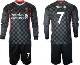 Wholesale Cheap Men 2021 Liverpool away long sleeves 7 soccer jerseys