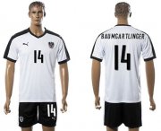 Wholesale Cheap Austria #14 Baumgartlinger White Away Soccer Country Jersey