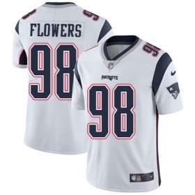 Wholesale Cheap Nike Patriots #98 Trey Flowers White Men\'s Stitched NFL Vapor Untouchable Limited Jersey
