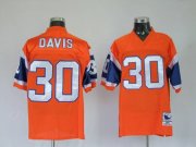 Wholesale Cheap Mitchel & Ness Broncos #30 Terrell Davis Orange Stitched Throwback NFL Jersey