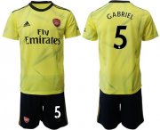 Wholesale Cheap Arsenal #5 Gabriel Yellow Soccer Club Jersey