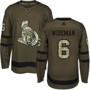 Wholesale Cheap Adidas Senators #6 Chris Wideman Green Salute to Service Stitched NHL Jersey