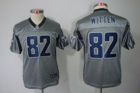 Wholesale Cheap Nike Cowboys #82 Jason Witten Grey Shadow Youth Stitched NFL Elite Jersey