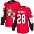 Wholesale Cheap Adidas Senators #28 Connor Brown Red Home Authentic Stitched NHL Jersey