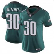 Cheap Women's Philadelphia Eagles #30 Quinyon Mitchell Green 2024 Draft Vapor Untouchable Limited Football Stitched Jersey(Run Small)