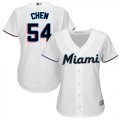 Wholesale Cheap Marlins #54 Wei-Yin Chen White Home Women's Stitched MLB Jersey