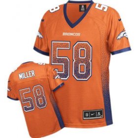 Wholesale Cheap Nike Broncos #58 Von Miller Orange Team Color Women\'s Stitched NFL Elite Drift Fashion Jersey