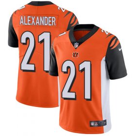 Wholesale Cheap Nike Bengals #21 Mackensie Alexander Orange Alternate Men\'s Stitched NFL Vapor Untouchable Limited Jersey