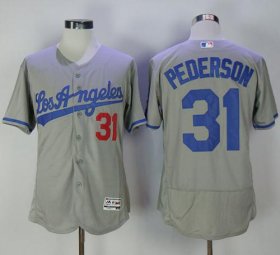 Wholesale Cheap Dodgers #31 Joc Pederson Grey Flexbase Authentic Collection Road Stitched MLB Jersey