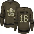 Wholesale Cheap Adidas Maple Leafs #16 Mitchell Marner Green Salute to Service Stitched Youth NHL Jersey