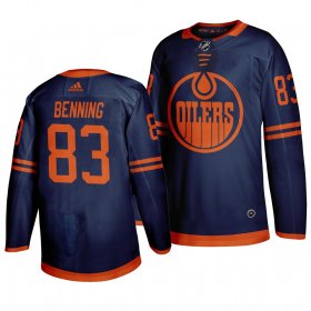 Wholesale Cheap Edmonton Oilers #83 Matt Benning Blue 2019-20 Third Alternate Jersey